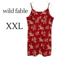【タグ付き】wild fable フラワー アロハ キャミワンピース XXL