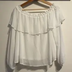 H&M Divided オフショルダーシャツ ホワイト EUR 36