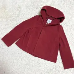 ロペピクニック　ショート丈コート　フーディー　ジャケット　レッド　カジュアル