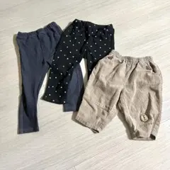 UNIQLO他　ベビーボトムス　まとめ売り　3点セット　コーデュロイ　デニム