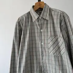 し*ん様 ユーロ古着　KIDUR　ビンテージ　グランパシャツ　ロング丈　チェック
