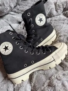 【値下げ可】CONVERSE ALL STAR 厚底スニーカー ハイカット 黒