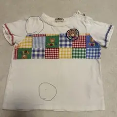 子供用チェック柄Tシャツ