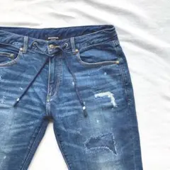 1PLU1UGUALE3 リペア加工　ストレッチ　デニムパンツ　XXL 極美品のサムネイル