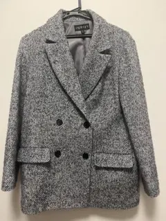 INDIVI ヘリンボーン ダブルブレストジャケット サイズ 36