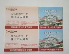 ひらかたパーク入園券　のりもの乗り放題フリーパス割引券　2名様分のサムネイル