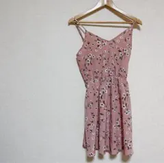 花柄ワンピース ピンク くすみカラー 可愛い 春夏 キャミワンピ USA古着