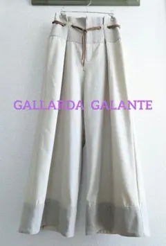 【良品】Gallarda Galante ワイドパンツ　ウエスト紐付き ベージュ