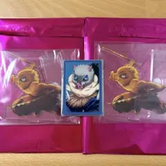 鬼滅の刃　アクスタ&ランダムカード　3点セット　嘴平伊之助