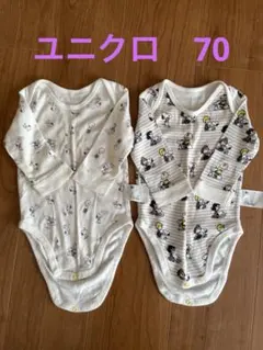 UNIQLO ユニクロ　スヌーピー　ベビー　ロンパース　70