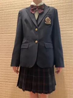 イーストボーイネイビー ブレザー、スカート、リボン、セーター一式