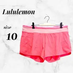 Lululemon 【10】ピンク ショートパンツ インナー付き 通気性