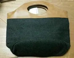 COMME CA ISM コムサイズム くり手バッグS ブラウン マチつき　巾着