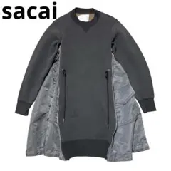 sacai 24年モデル コンビネーション スウェットドレス【size1】のサムネイル