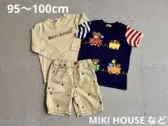 ミキハウス Tシャツ ロンT マリン柄ハーフパンツ 3点セット