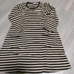 marimekko ストライプ 長袖 ロングシャツワンピース 36 marimekko - 《お値下げ》marimekko ストライプ柄 シャツワンピースの