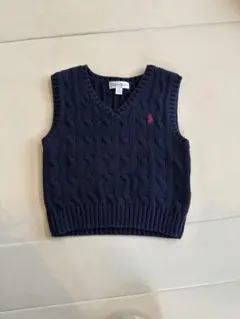 ラルフローレン　ネイビー ニットベスト