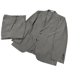 【極美品】スーツセレクト　シアサッカー　HAVANA　テーラードジャケット XL 極美品スーツセレクト HAVANA シアサッカー セットアップ AB5 ネイビー