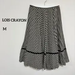 Lois Crayon フレアロングスカート 黒白ダマスク 2025年最新】Lois CRAYON レディース ロングスカートの人気