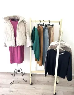 レディース服コーデ売りまとめ売りカジュアル9点 L新品多数★冬小物1点プレゼント