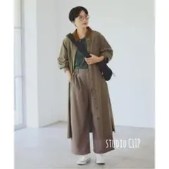 【 studio CLIP 】TRスッキリタックワイドパンツ