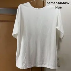 SamansaMos2 blueバックリボン半袖Tシャツ ホワイトのサムネイル