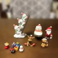 ナチュラルキッチン　クリスマス ミニチュア 置物 セット