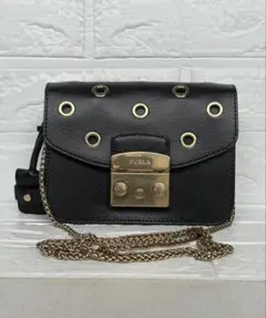 FURLA ショルダーバッグ ブラック ゴールド金具のサムネイル