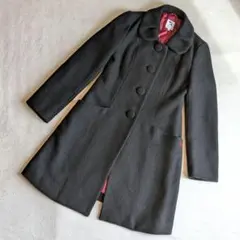 Arnold Palmer　ステンカラーコート 裏地総柄　Ｍ　ブラック　ロゴ刺繍