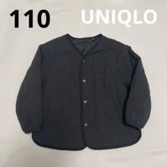 ユニクロUNIQLO キルティングジャケット 110 ブラック