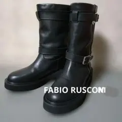 超美品　FABIO ファビオ　ブラックレザーエンジニアブーツ 36　23cmのサムネイル