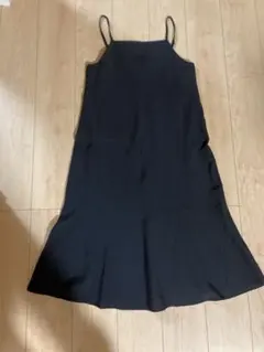 黒　キャミワンピース ロング　フレア　マーメイド　S