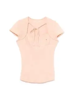Hein ribbon knit tops pink - メルカリ