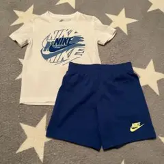 【美品】NIKE セットアップ ホワイト ブルー 110cm