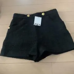 新品　ZARA ブラック ショートパンツ M
