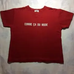 COMME CA☆赤☆VネックTシャツ