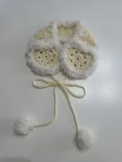 ハートイヤーマフ　ファーイヤーマフ　アイボリー