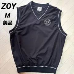 美品！ZOY ゾーイ ゴルフ ウエア ウェア　裏メッシュ ベスト　Vネック　黒