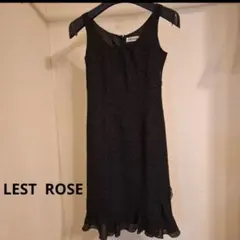 L'EST ROSE ノースリーブ ブラックワンピース