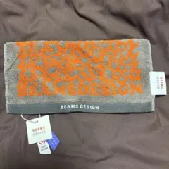 BEAMS DESIGN タオルハンカチ オレンジ/グレーのサムネイル