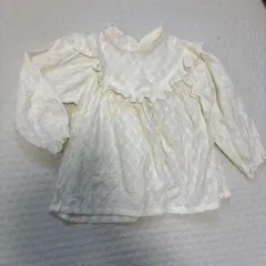 フリル付き長袖シャツ 110