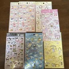 キャラクターシールセット 6種類 クロミ シナモン マイメロ ポムポムプリン