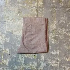 60s70s unknown フレアパンツ 35W ピンク×ブラック チェック