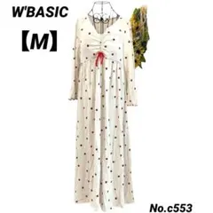 ワコール W'BASIC ルームウェア ネグリジェ M 長袖　パッド付　りんご柄のサムネイル