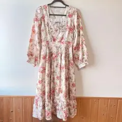 ブルームフラワー柄ワンピース axes femme アクシーズファム ドレス