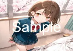 A4サイズポスター 高画質 一点もの イラスト 美女 AA２７