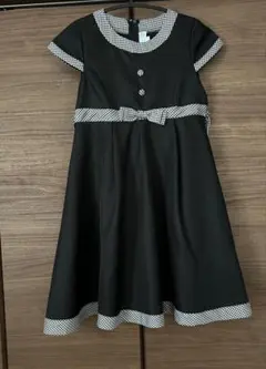 Catherine Cottage 黒　チェック柄ワンピース　140 発表会