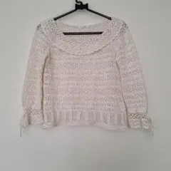 レストローズ　レース編みトップス