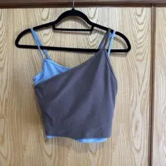 【SUKALA】リブコンビアシンメトリートップス　M sizeのサムネイル