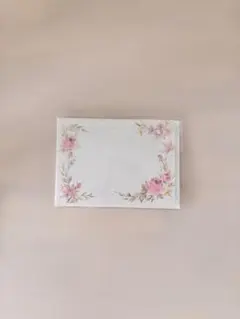 バラ柄 メッセージカード 封筒付き×2
